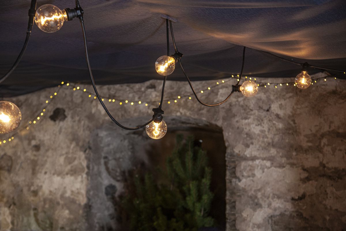 LED Party-Deco Illuminationskette Solo - 20xE27 (Leuchtmittel exkl.), IP44. IP55 Stecker, L=20m