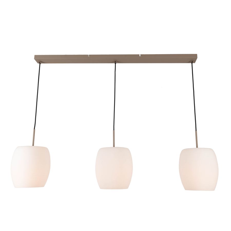 3er Pendelleuchte  NIRELIA  L: 110cm beige - IP20, E27, Beige