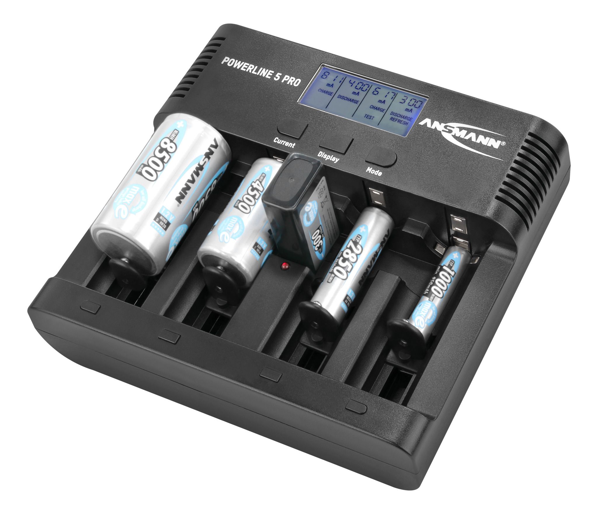Ladegerät Powerline 5 Pro - 1-4  Akkus AAA /AA /C /E-Block