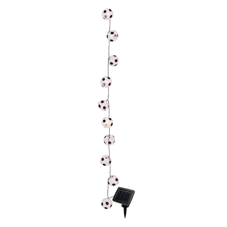 LED Solar-Lichterkette Japanballon-20er Fußball - IP44, warmweiss, 1.2W