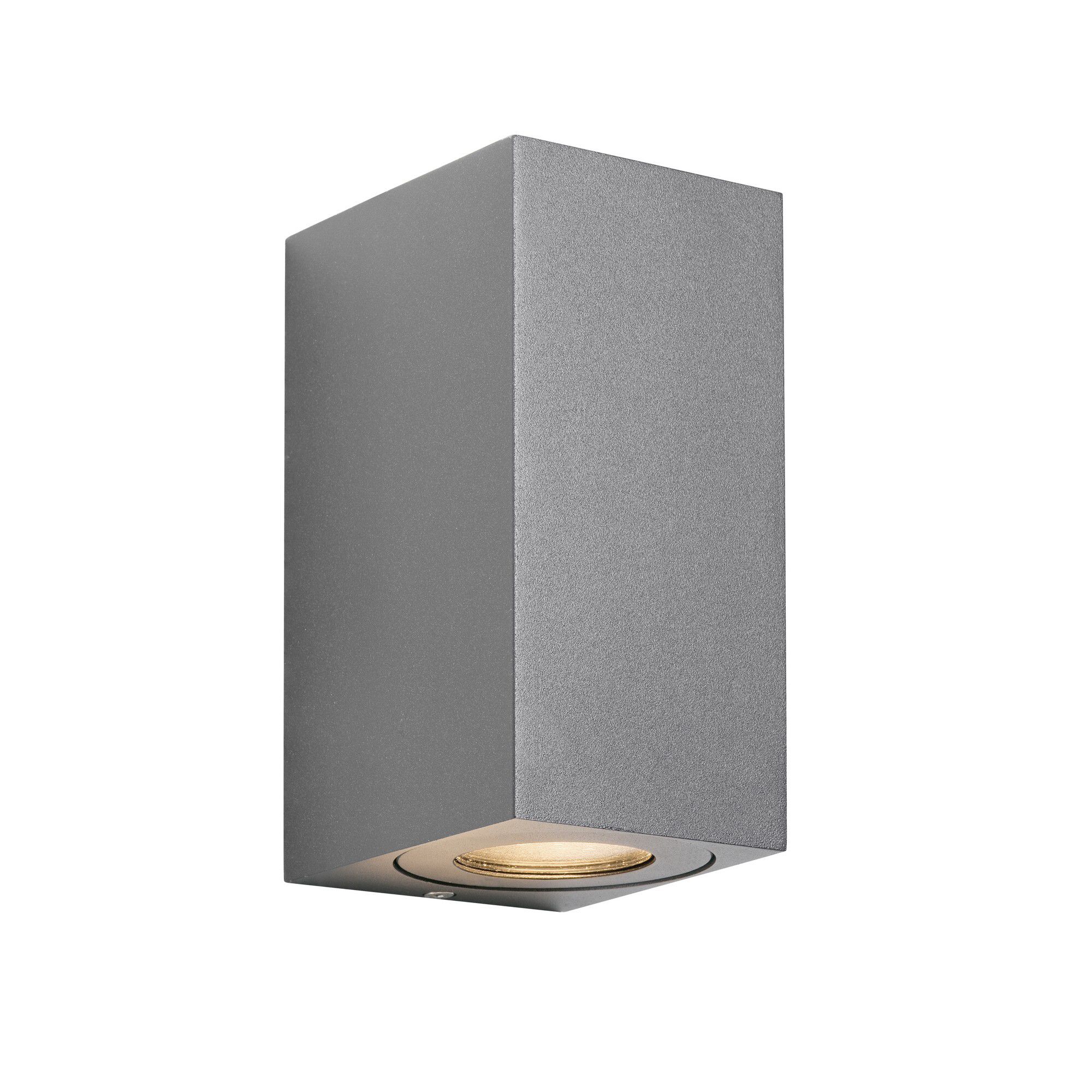 Canto maxi kubi 2, Wandleuchte, Grau - GU10, max. 2x28W, IP44
