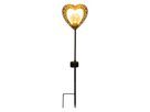 2er-Set LED-Solarleuchte HERZ mit Erdspieß H: 59 cm - IP44, 0.06W, Warmweiss