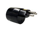 Reiseadapter NO BLOCK - Eingang: Schuko Typ F | Ausgang: Schweiz T12, 10A Sicherung, schwarz, VPE10