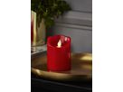 LED Pillar Kerze M-Twinkle - Indoor, Rot, 10cm Höhe, Timerfunktion