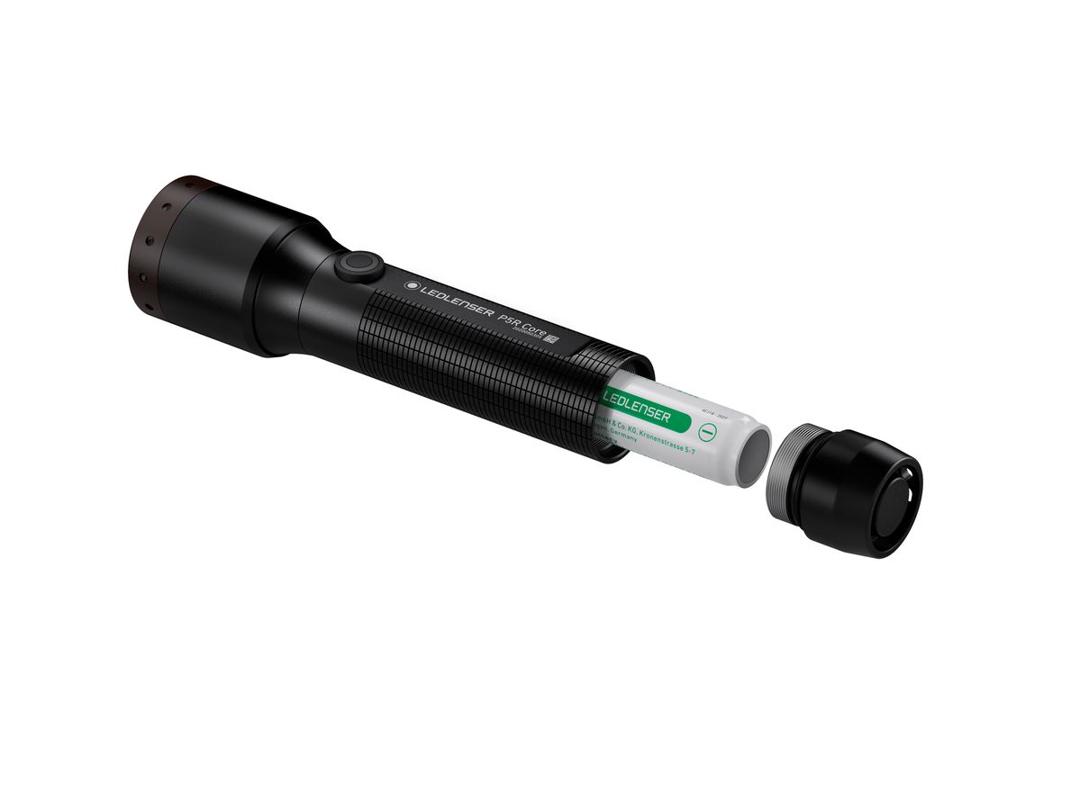 Taschenlampe P5R Core - 6000-7500K, Schwarz, Kopfdurchmesser 2.9 cm