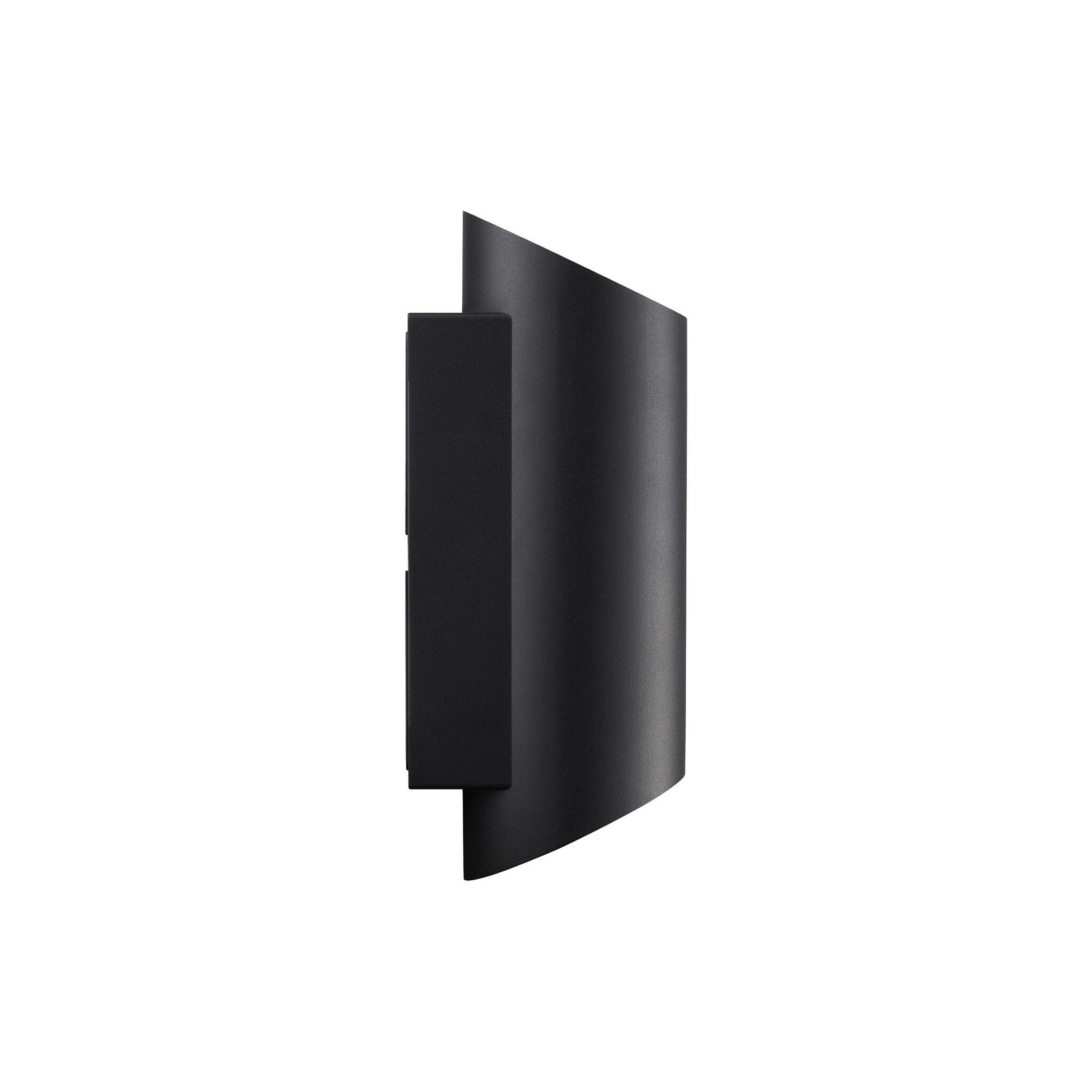 Wandleuchte Nico 22 Round Maxi  Schwarz - 15W, GU10, IP54
