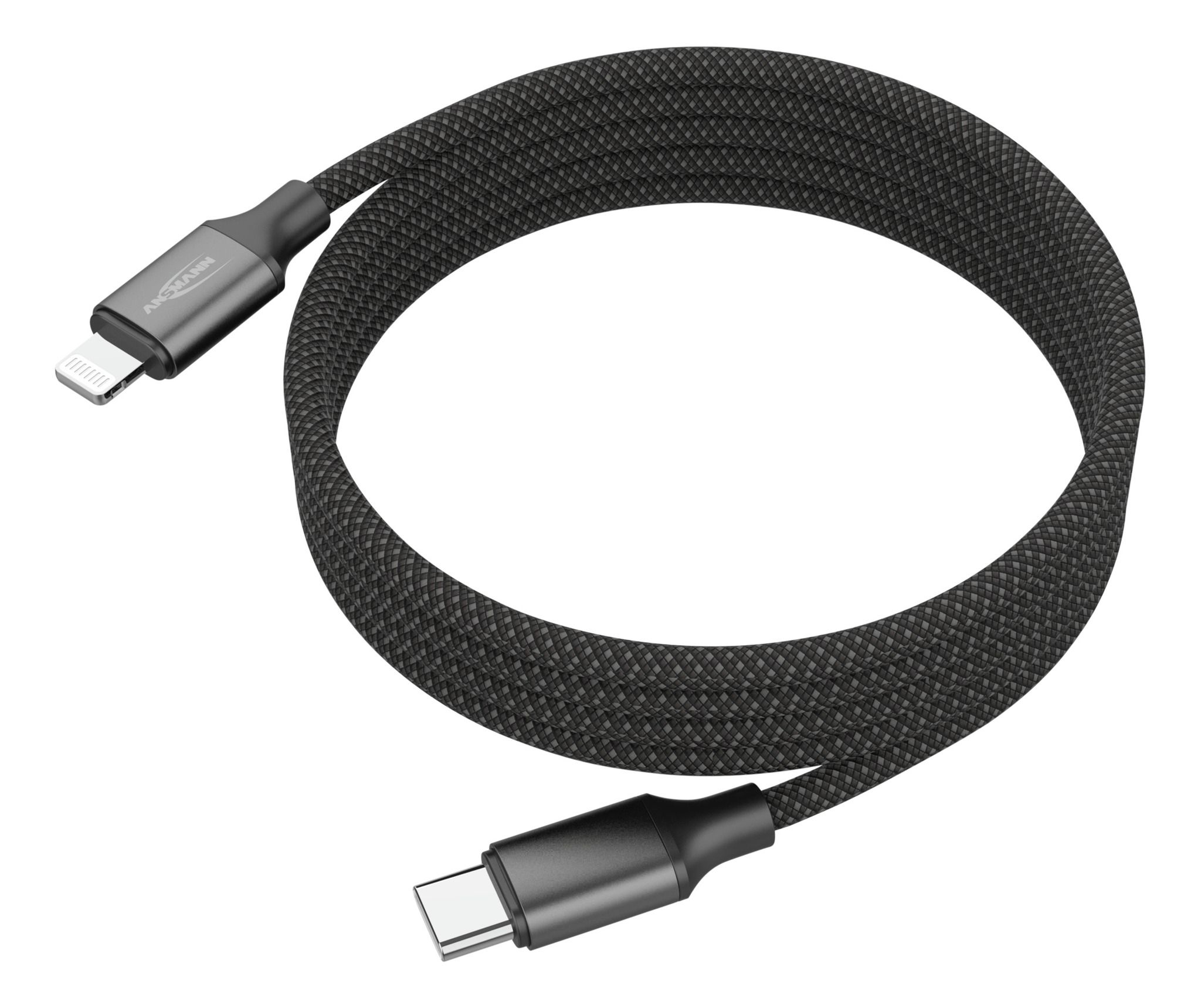 Magnetisches Kabel USB Typ-C auf Lightning - 120 cm,  schwarz