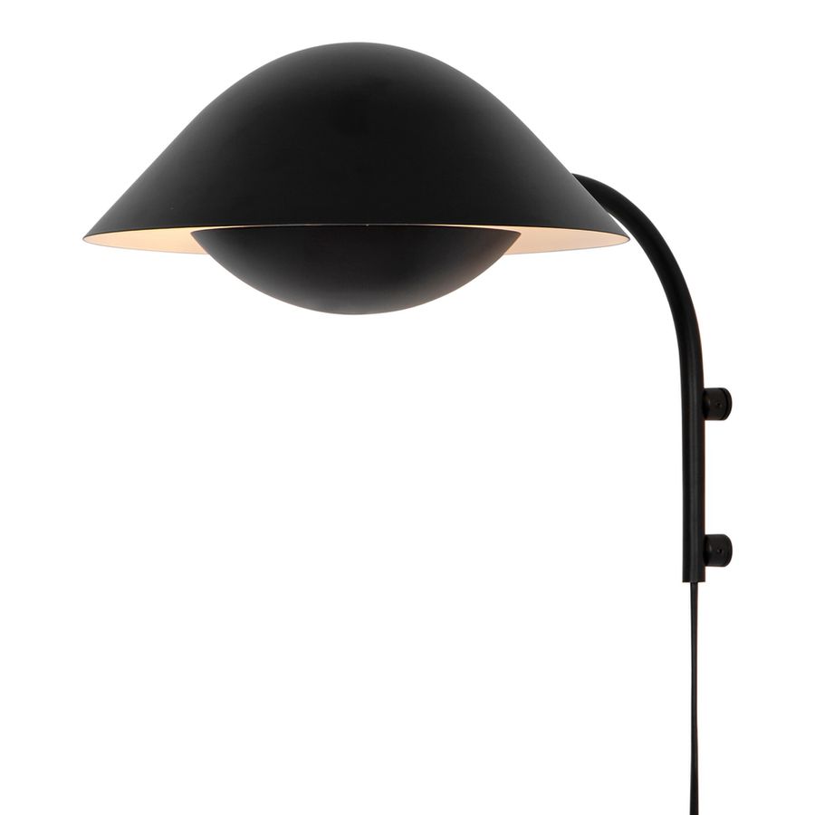 Freya , Wandleuchte, Schwarz - E14, IP20, max.40W