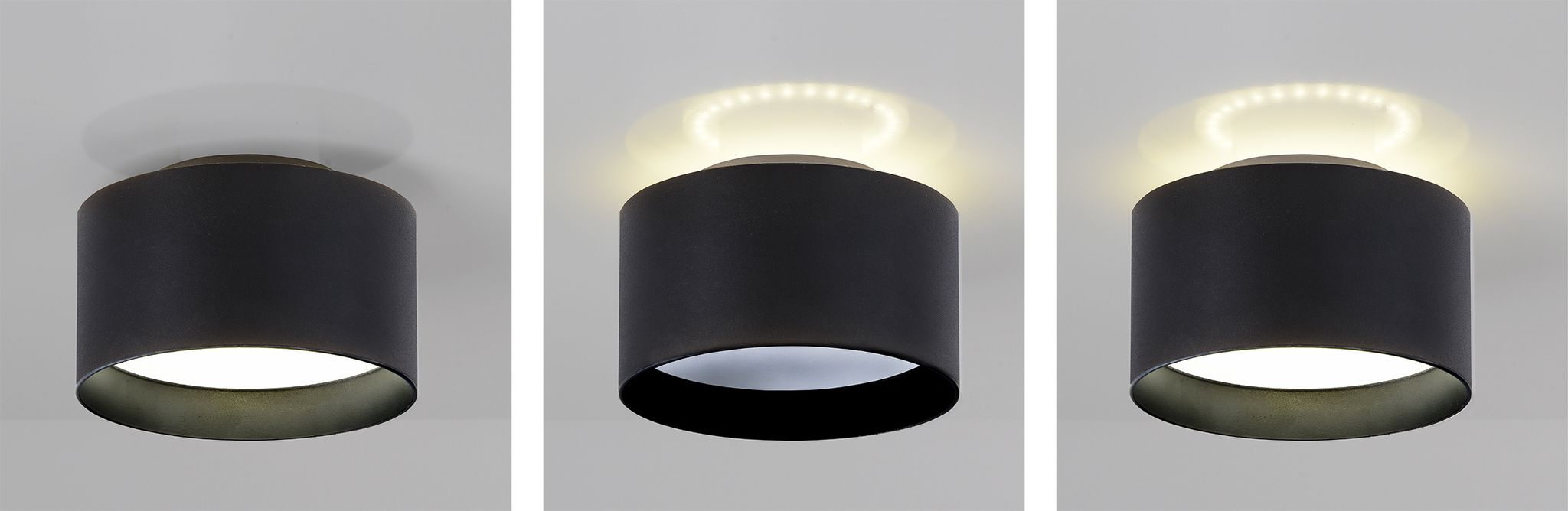 LED Spot Trios d: 14cm schwarz - LED fest verbaut, 4000K, neutralweiss