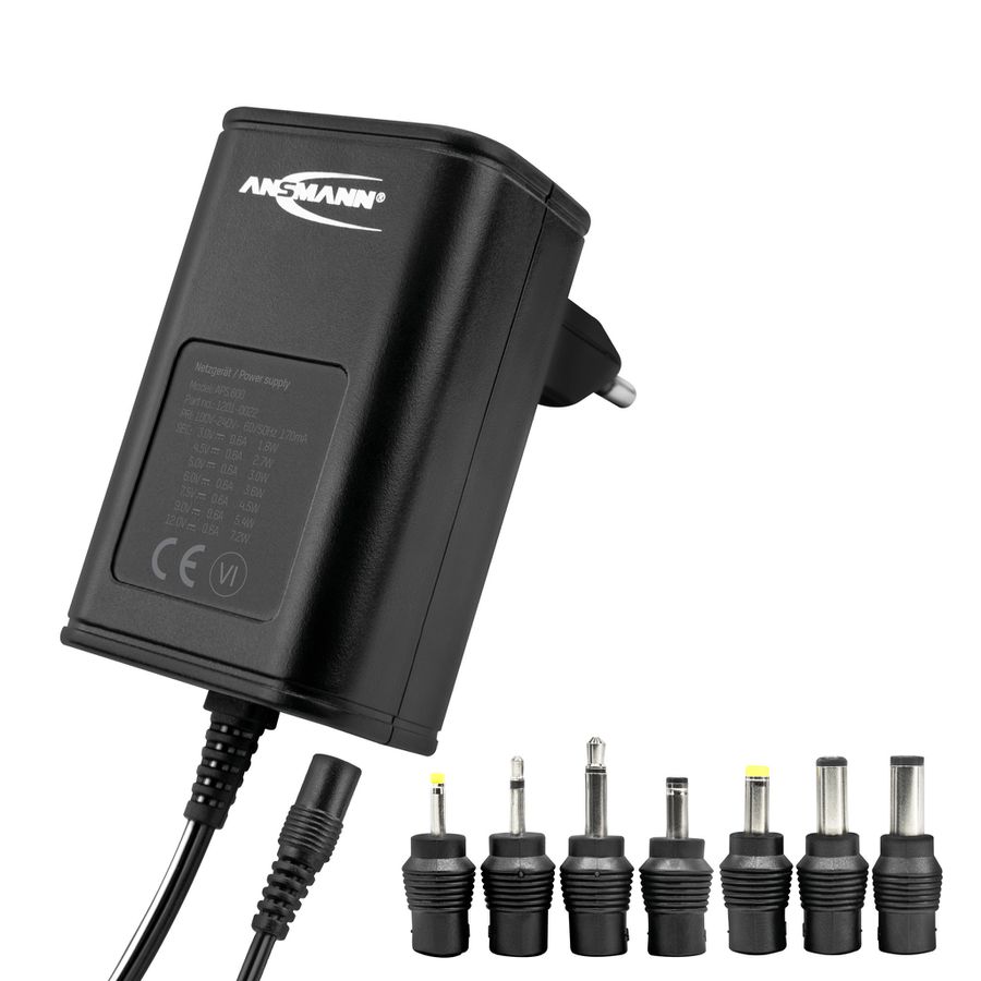 Universal-Netzteil APS 600 - niversal-Netzteil 3 - 12 V DC, inkl. 7 verschiedenen Steckertypen
