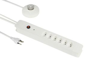 Standard Line Multiprise - 6xT13, 3m Kabel, H05VV-F 3G1mm2, weiss,  kein Kinderschutz, mit ext. Schalter