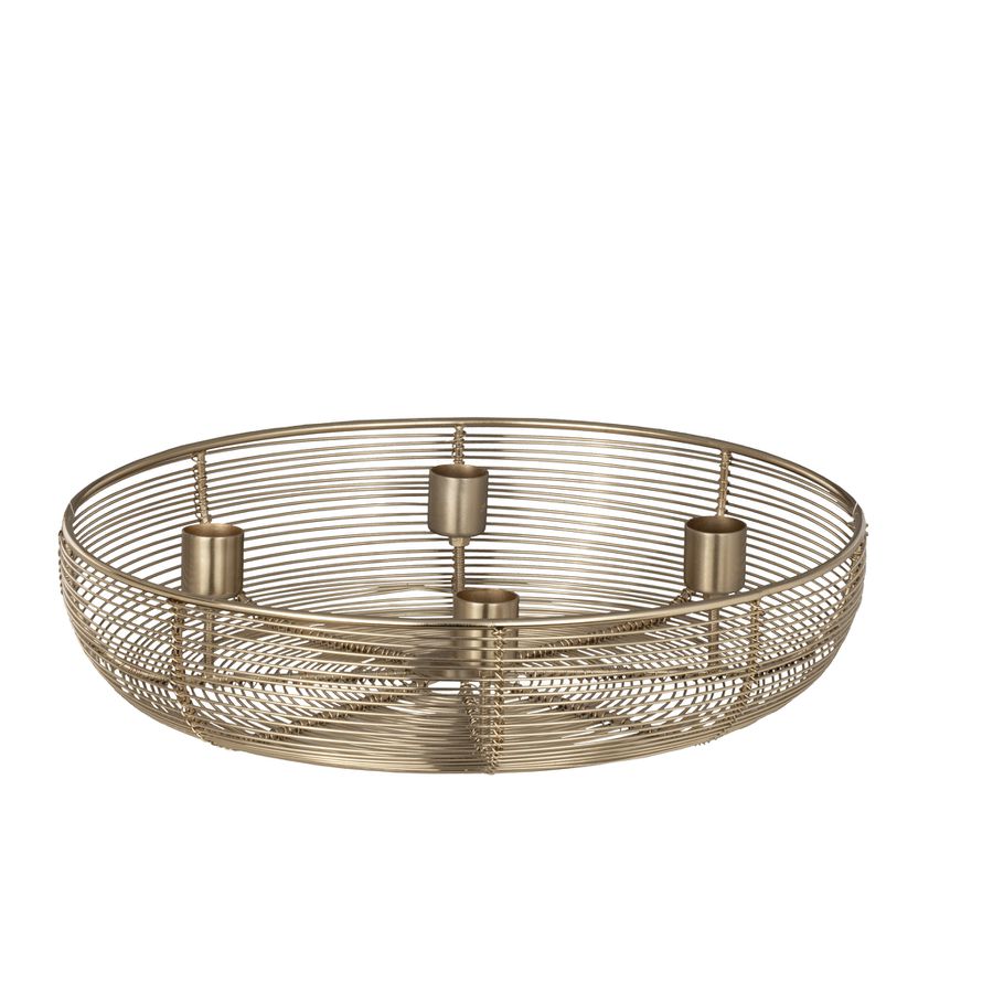 KORB M.KERZENHALTER Ø305X70 GOLD - KORB M.KERZENHALTER Ø305X70 GOLD