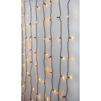 LED golden warmwhite, Vorhang, 80 LEDs - Schwarz, 1970K, 130cm x 130cm