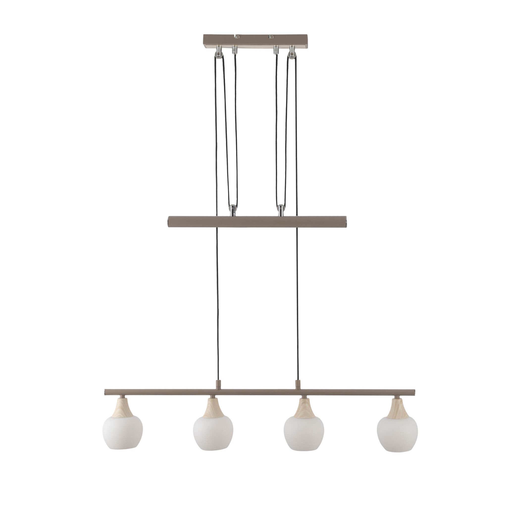 4er Pendelleuchte  MONACO  L: 78cm beige - IP20, E14, Beige