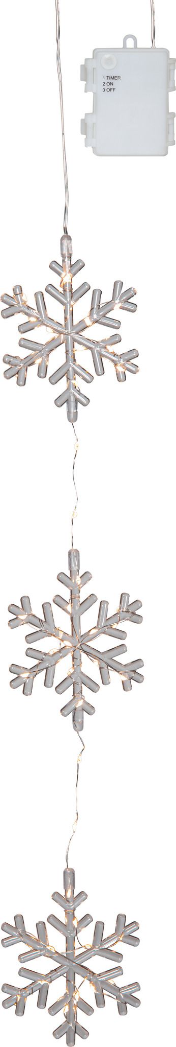 Outdoor Dekoration Stina Snowflake - Indoor, Transparent, 58.00cm Höhe