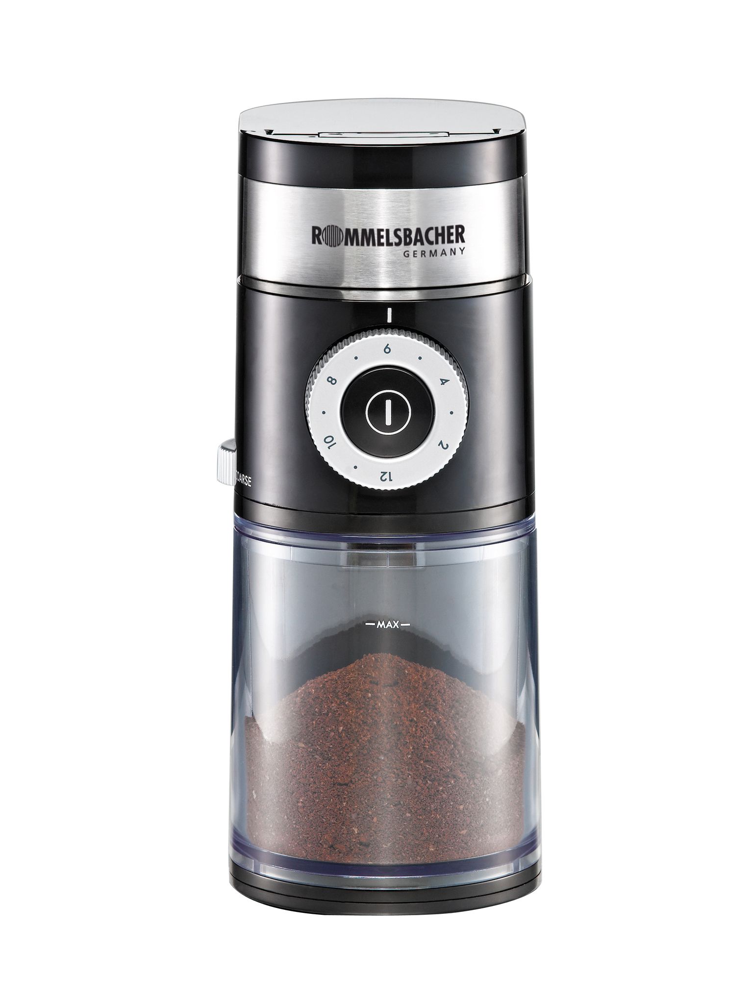 Macinacaffè con macinino a disco EKM 200 - Kaffeemühle mit Scheibenmahlwerk , Schwarz, 110W