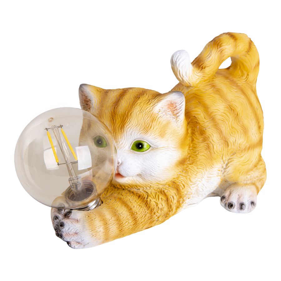 LED-Solar-Outdoorleuchte Katze l: 25cm - IP44, warmweiss, 0.06W