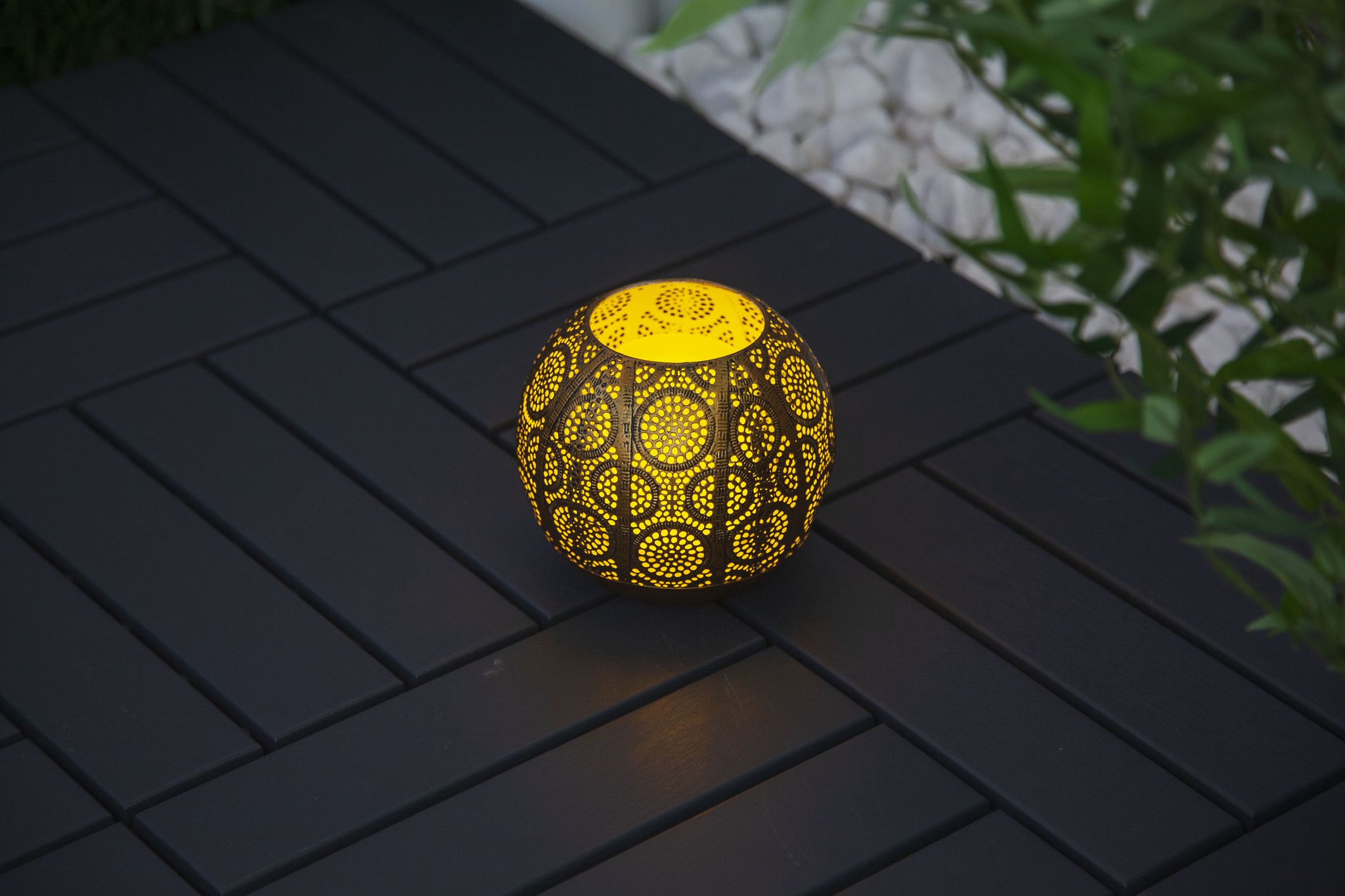 Solar Kerze ARNEB - Amber LED, IP44, 1800K