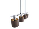 Esstischleuchte MARON G - E14, max. 4x40W, IP20, nickel + braun + gold, nicht dim., exkl. Leuchtm., L=724mm, B=120mm, H=1400mm