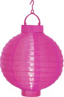 Solar Papierlaterne Festival - Pink, Lichtfarbe Weiss