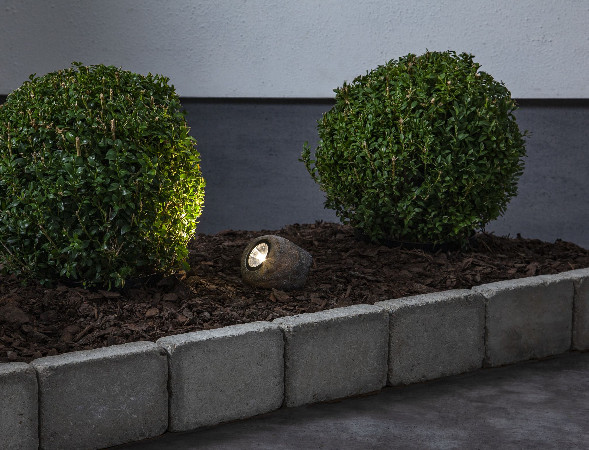 Solar Spotlight Rocky - Grau, Lichtfarbe Warmweiss