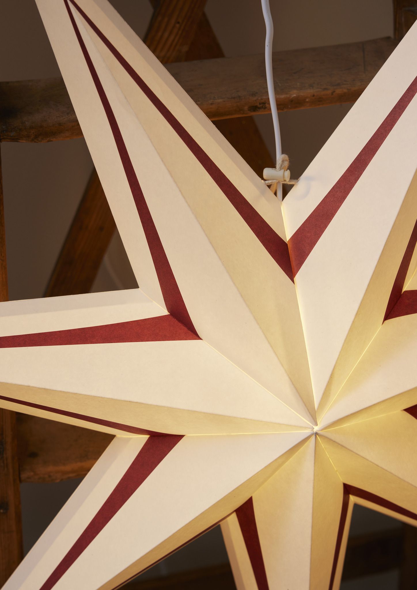 Paper Star Stripe - Indoor, , Weiss