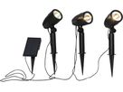 Solar Spotlight Powerspot x 3 - IP44, Warmweiss, Dämmerungssensor