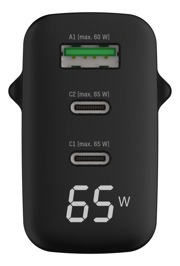Home Charger mit Display HC365PD - 65W, 3xUSB