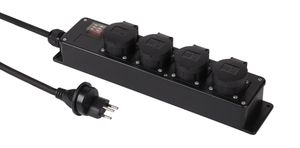 Steckdosenleiste Kunststoff 4xT13 IP55 - H07RN-F 3G1.5mm2 3m