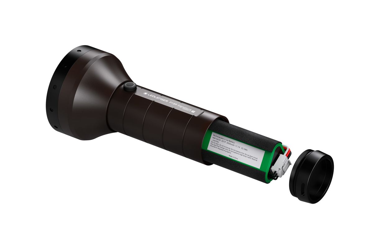 Taschenlampe P18R Signature - 6000-7200K, Schwarz, Kopfdurchmesser 8.6 cm