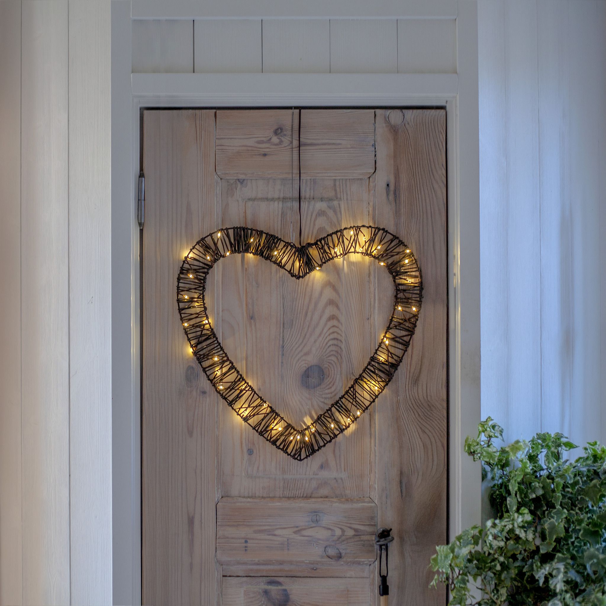 Outdoor Decoration Vicke Heart - Indoor, Outdoor, Warmweiss, Braun